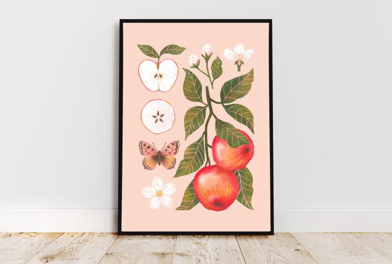 Jabłka róż ramka.jpg