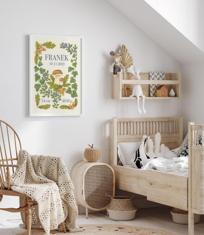 Metryczka leśna w pokoju.jpg